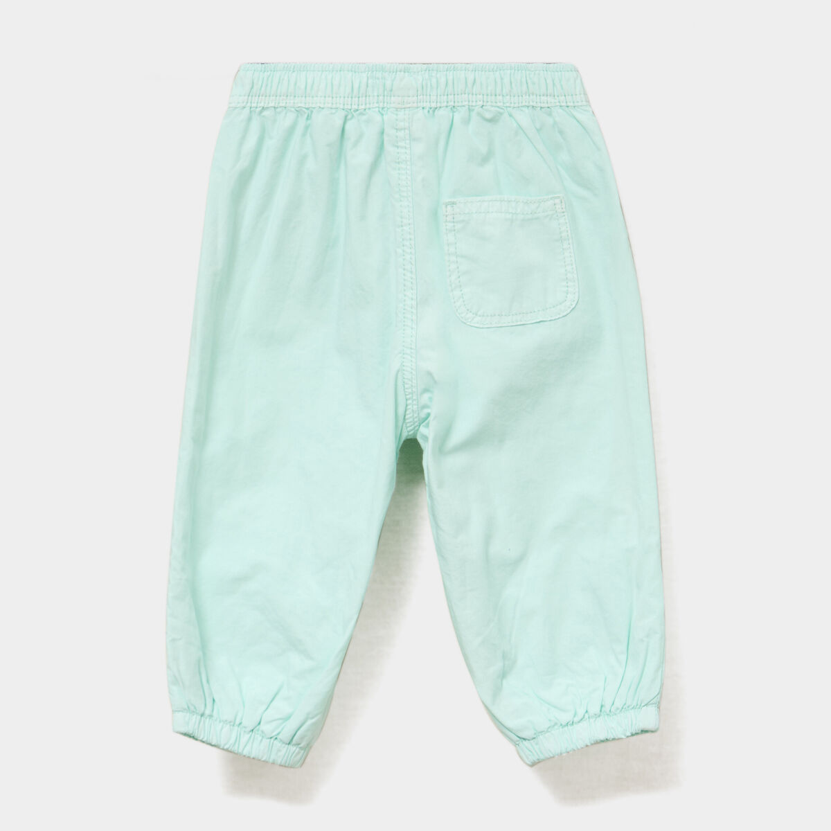 Pantalon jogger doublage coton bleu turquoise b&eacute;b&eacute; fille