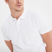 Polo en coton manches courtes blanc homme