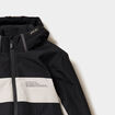 Parka mi-longue zipp&eacute;e &agrave; capuche gris clair gar&ccedil;on