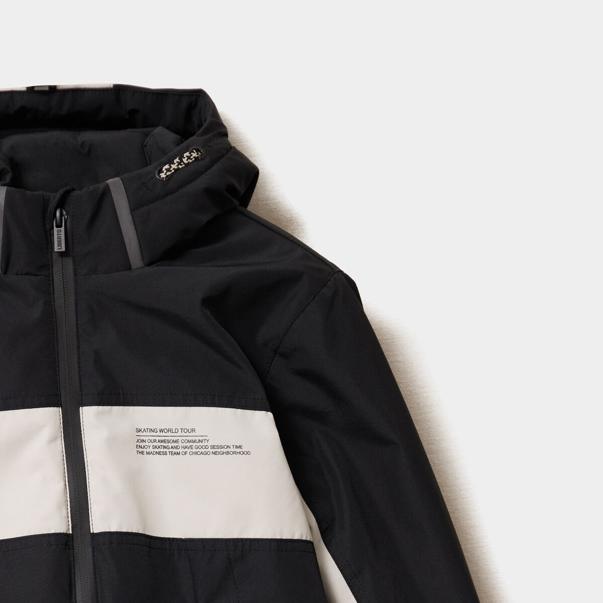 Parka mi-longue zipp&eacute;e &agrave; capuche gris clair gar&ccedil;on