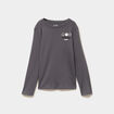 T-shirt manches longues coton gris fonc&eacute; gar&ccedil;on