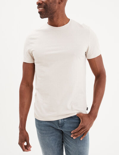 T-shirt col rond manches courtes Creeks gris clair homme