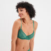 Soutien-gorge emboîtant micro dentelle vert menthe femme