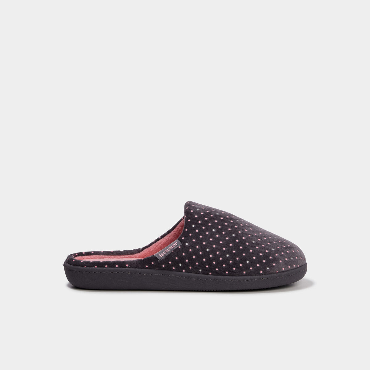 Chaussons mules Isotoner rose femme