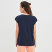 T-shirt col rond manches courtes Creeks bleu marine femme