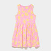 Robe patineuse sans manches coton rose fille