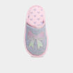 Chaussons mules &agrave; paillettes gris fille
