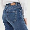 Jeans mom 7/8ème taille haute coton denim stone femme