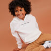 Sweat à capuche hoodie poche kangourou creme garçon
