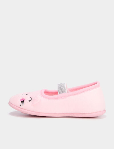 Chaussons ballerines rose fille