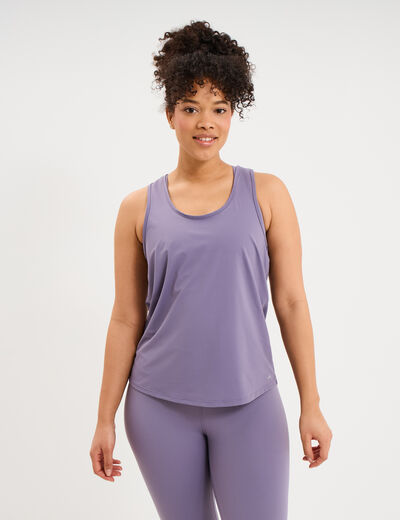 D&eacute;bardeur de sport fluide dos nageur violet femme