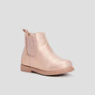 Bottines chelsea zippées rose bébé fille