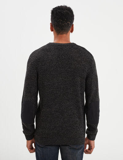 Pull 1 poche buste zippée Liberto gris foncé homme