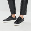 Tennis pailletées à lacets Mosquitos noir femme