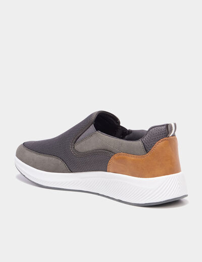 Baskets semelles &eacute;paisses gris homme