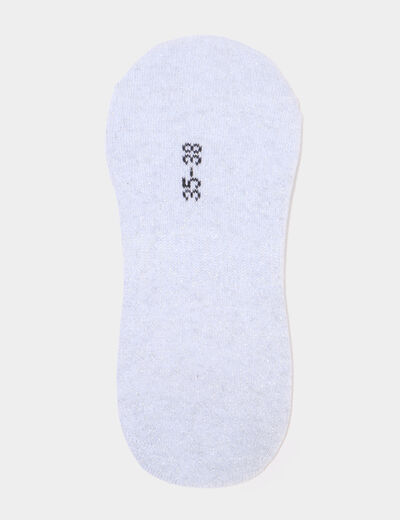 Lot 4 paires prot&egrave;ge-pieds gris argent femme