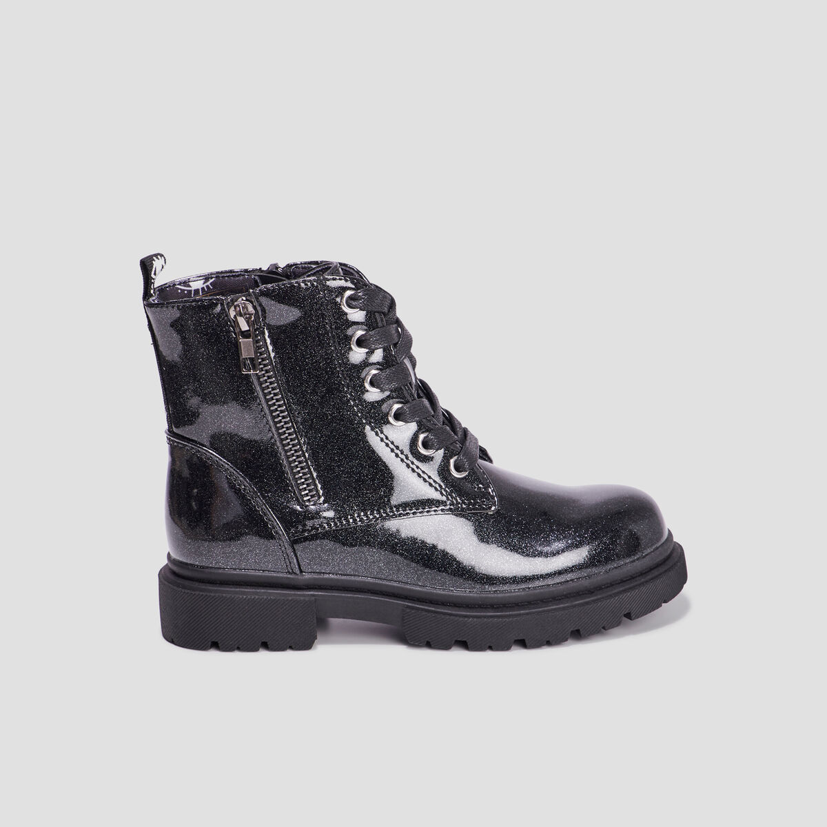 Bottines crant&eacute;es &agrave; paillettes Liberto noir fille
