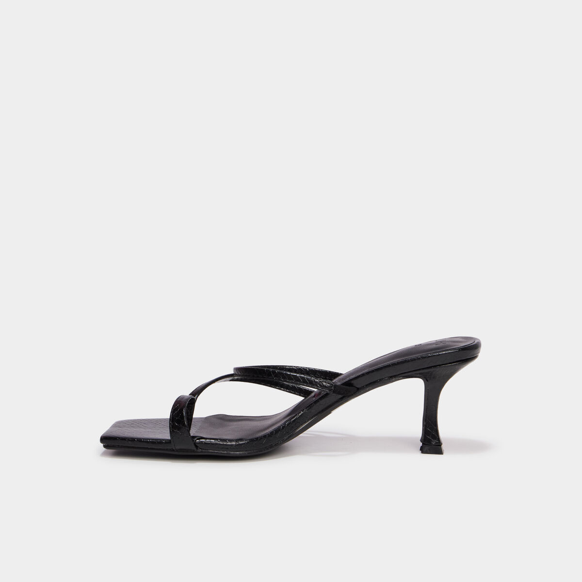 Mules &agrave; talons kitten heels noir femme