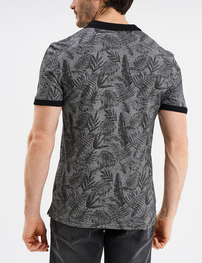 Polo droit manches courtes coton Creeks noir homme