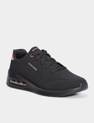 Baskets running &agrave; lacets Skechers noir femme