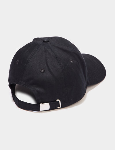 Casquette ajustable coton noir homme