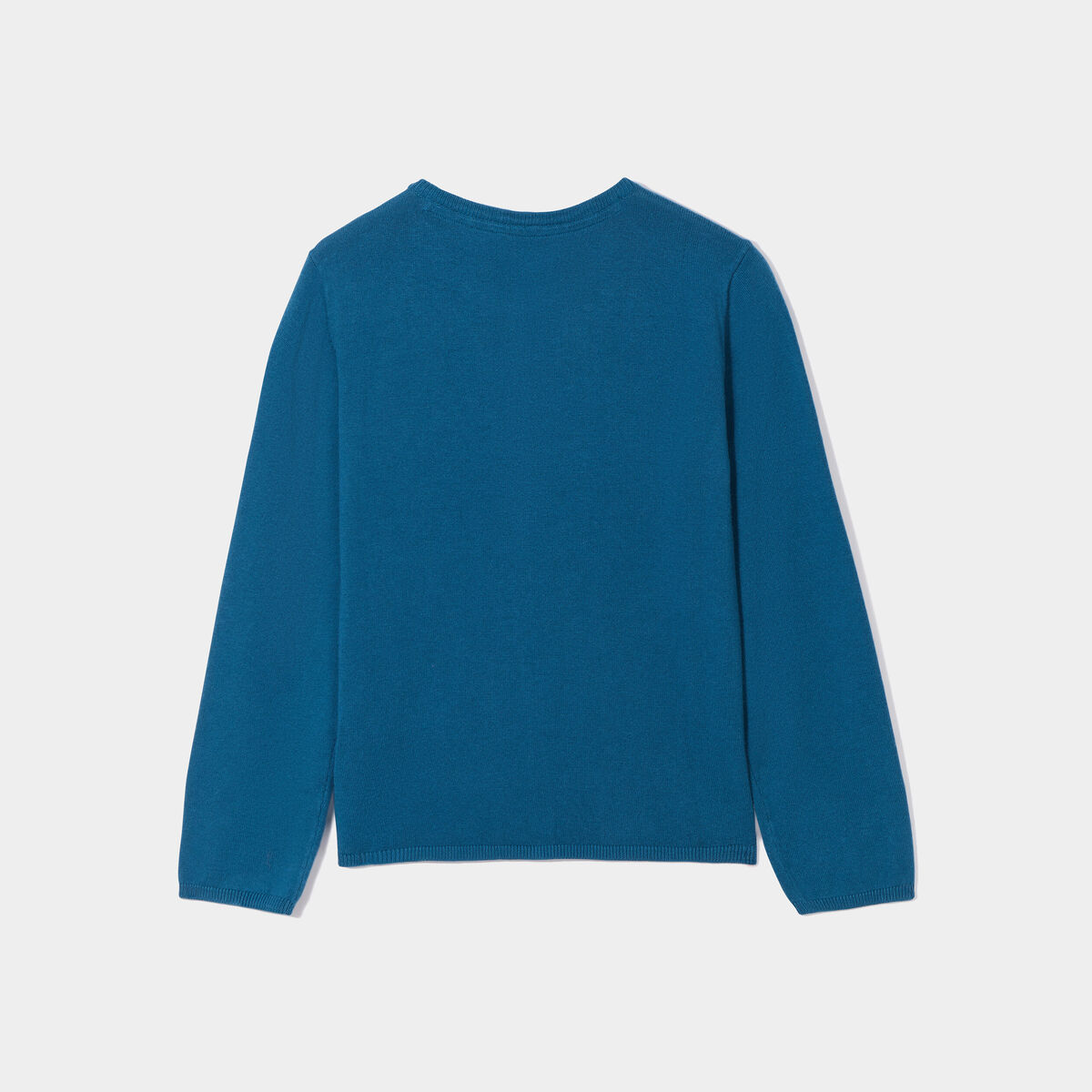 Gilet boutonné bleu canard fille