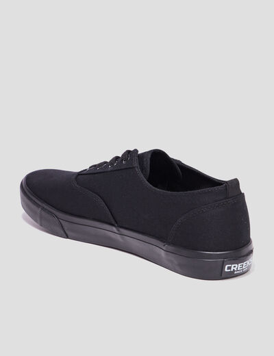 Tennis basses à lacets noir homme