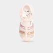 Sandales &agrave; scratchs semelle souple rose b&eacute;b&eacute; fille