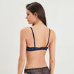Soutien-gorge foulard padde bleu marine femme