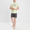 Ensemble pyjama 2 pièces vert anis homme