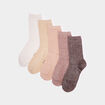 Lot 5 paires chaussettes sable femme
