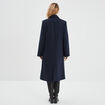 Manteau long boutonnage croisé bleu marine femme