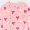 Sweat col rond manches longues rose fille