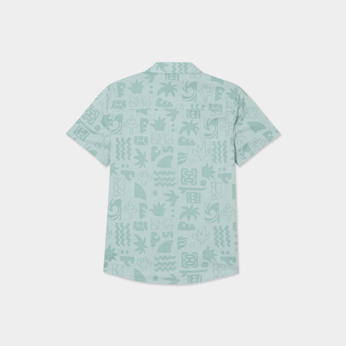 Chemise manches courtes vert kaki gar&ccedil;on