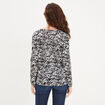 T-shirt manches longues à revers noir femme