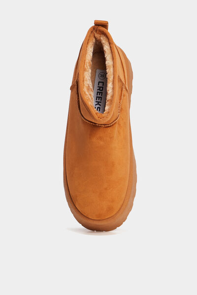 Bottines compens&eacute;es fourr&eacute;es Creeks marron femme