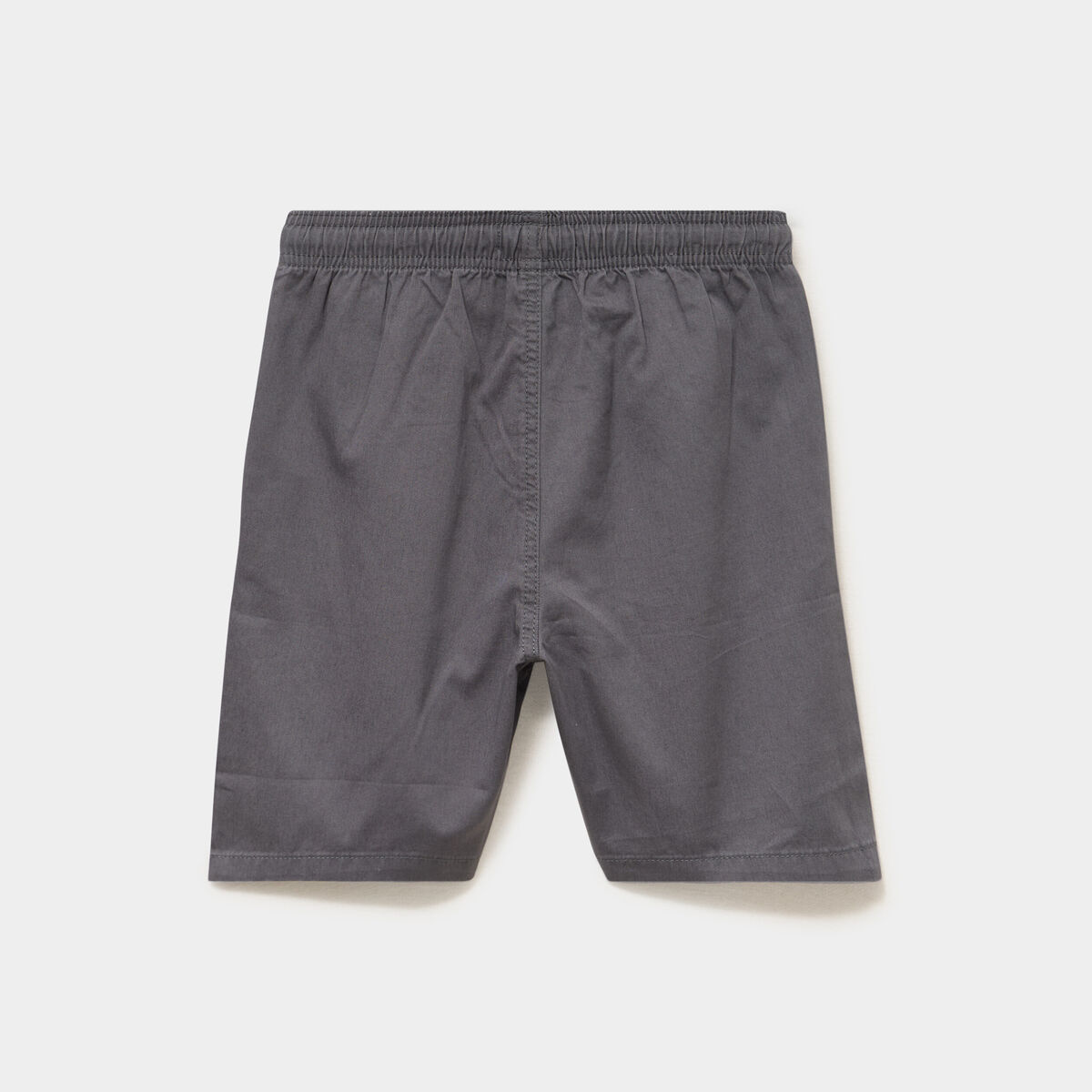 Bermuda short loose &eacute;lastiqu&eacute; coton gris fonc&eacute; gar&ccedil;on