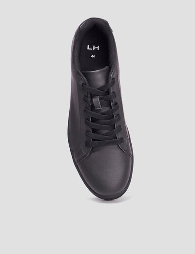 Tennis basses à lacets noir homme