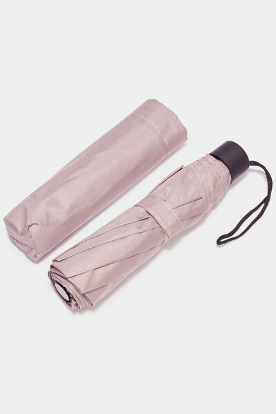 Parapluie compact pliable taupe mixte