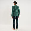 Ensemble pyjama velours avec pantalon vert homme