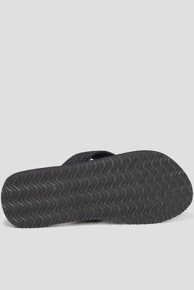 Tongs brides en jean Wamea Beach jaune homme
