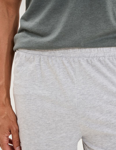 Ensemble pyjama short et t-shirt vert kaki homme