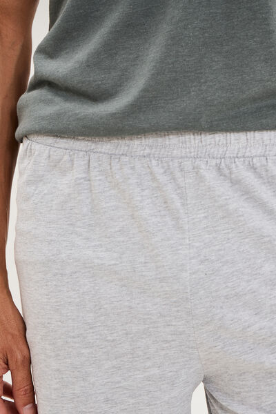 Ensemble pyjama short et t-shirt vert kaki homme