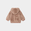 Gilet zippé effet polaire à capuche taupe bébé garçon