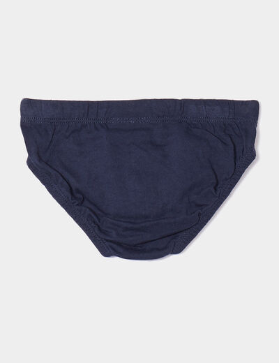 Lot 5 slips coton bleu marine garçon