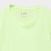 T-shirt col rond manches courtes jaune fluo fille