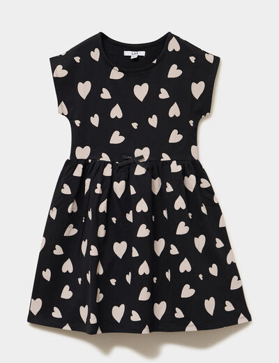 Robe droite sans manches noir fille