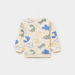 Sweat molletonn&eacute; manches longues ecru b&eacute;b&eacute; gar&ccedil;on
