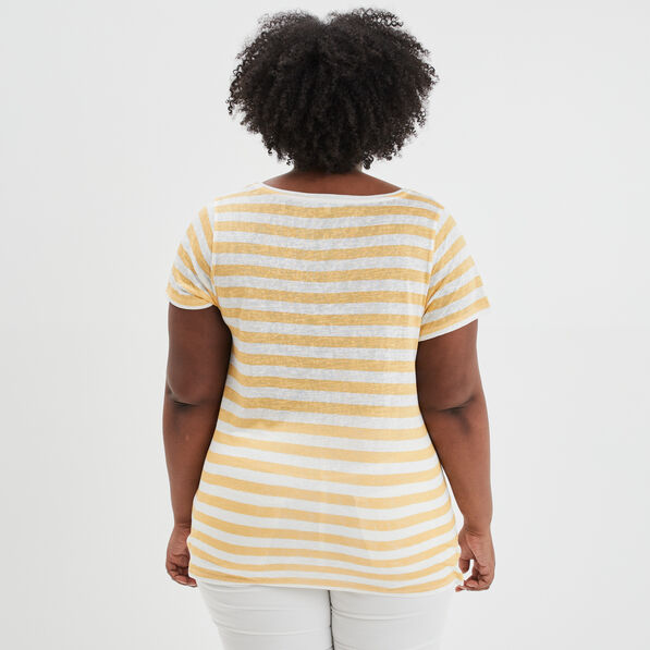 t shirt col en v manches courtes jaune clair femmegt T-shirt col en V manches courtes jaune clair femme grande taille