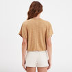T-shirt col en V bijou Mosquitos marron clair femme
